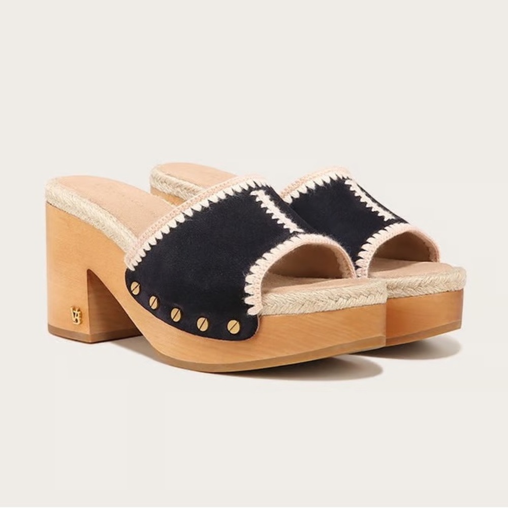 VERONICA BEARD Eclipse Suede Hannalee Jute Sandals navy 10. Never worn outside.